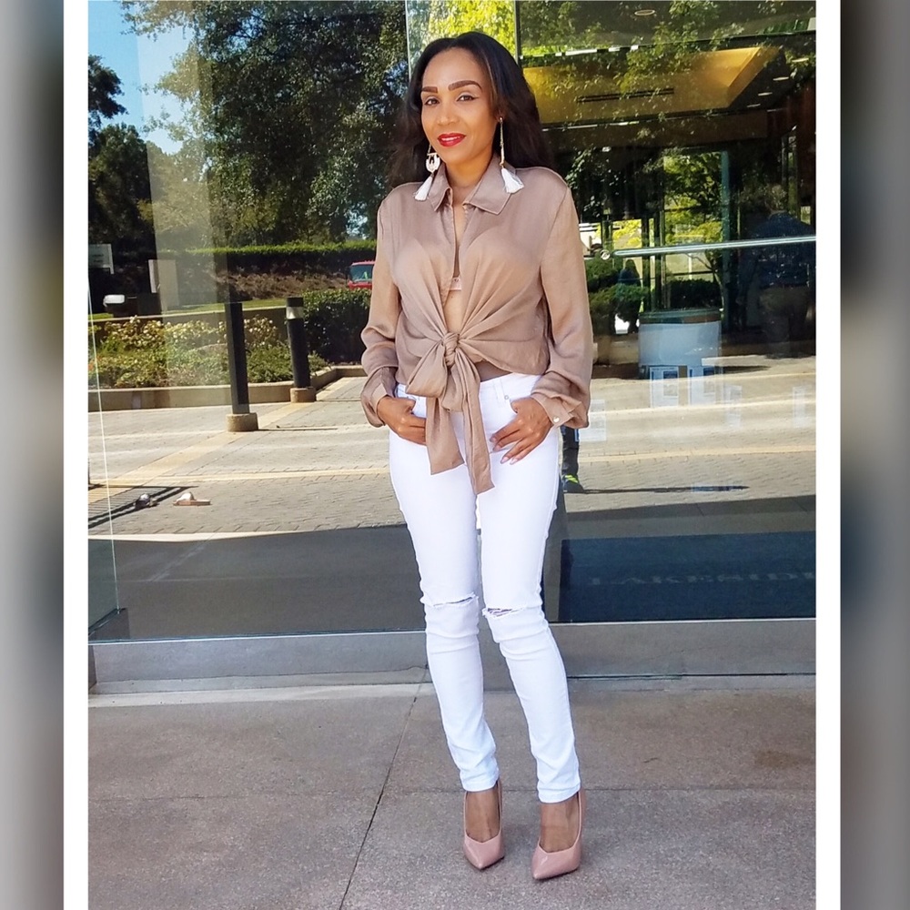 Coco Front Tie-up Long Sleeve Bodysuit